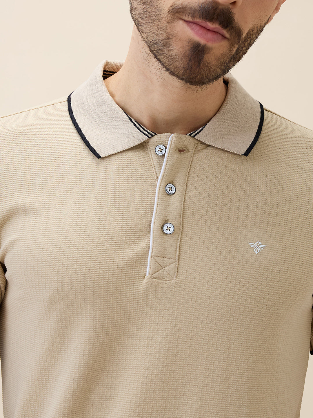 Men's Solid Polo Collar Half Sleeves Regular Fit Tshirt