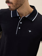 Men's Solid Polo Collar Half Sleeves Regular Fit Tshirt