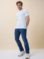 Status Quo Men's Striped Polo Collar Half Sleeves Regular Fit T-shirt