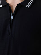 Status Quo Men's Solid Polo Collar Half Sleeves Regular Fit T-shirt