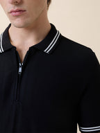 Status Quo Men's Solid Polo Collar Half Sleeves Regular Fit T-shirt