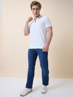 Men's Solid Polo Collar Half Sleeves Regular Fit T-shirt