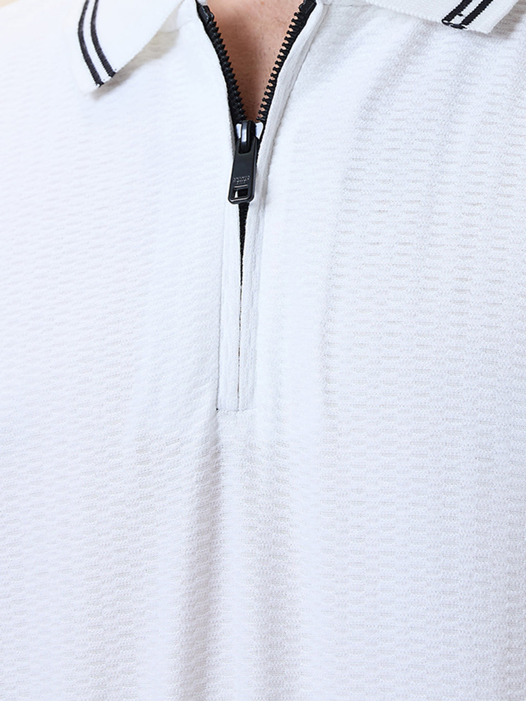 Men's Solid Polo Collar Half Sleeves Regular Fit T-shirt