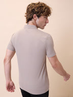 Men's Premium Solid Polo Collar Half Sleeves Regular Fit T-shirt