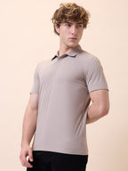 Men's Premium Solid Polo Collar Half Sleeves Regular Fit T-shirt