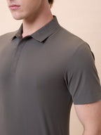 Men's Premium Solid Polo Collar Half Sleeves Regular Fit T-shirt