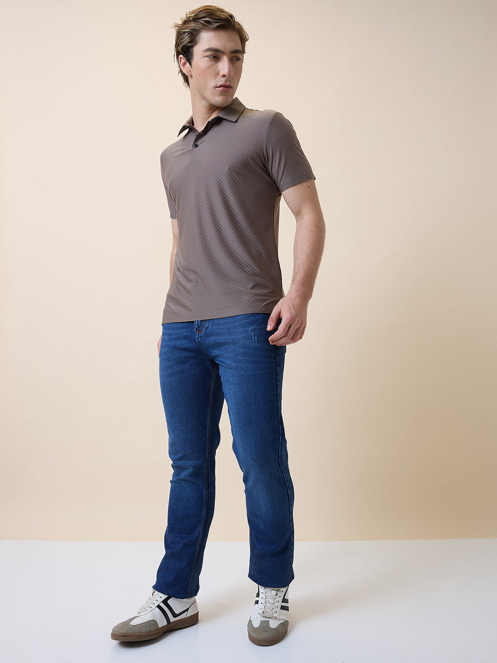 Men's Premium Solid Polo Collar Half Sleeves Regular Fit T-shirt