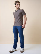 Men's Premium Solid Polo Collar Half Sleeves Regular Fit T-shirt