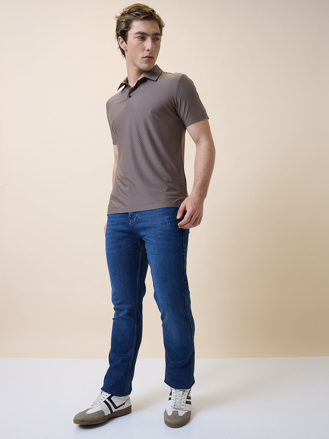 Men's Premium Solid Polo Collar Half Sleeves Regular Fit T-shirt
