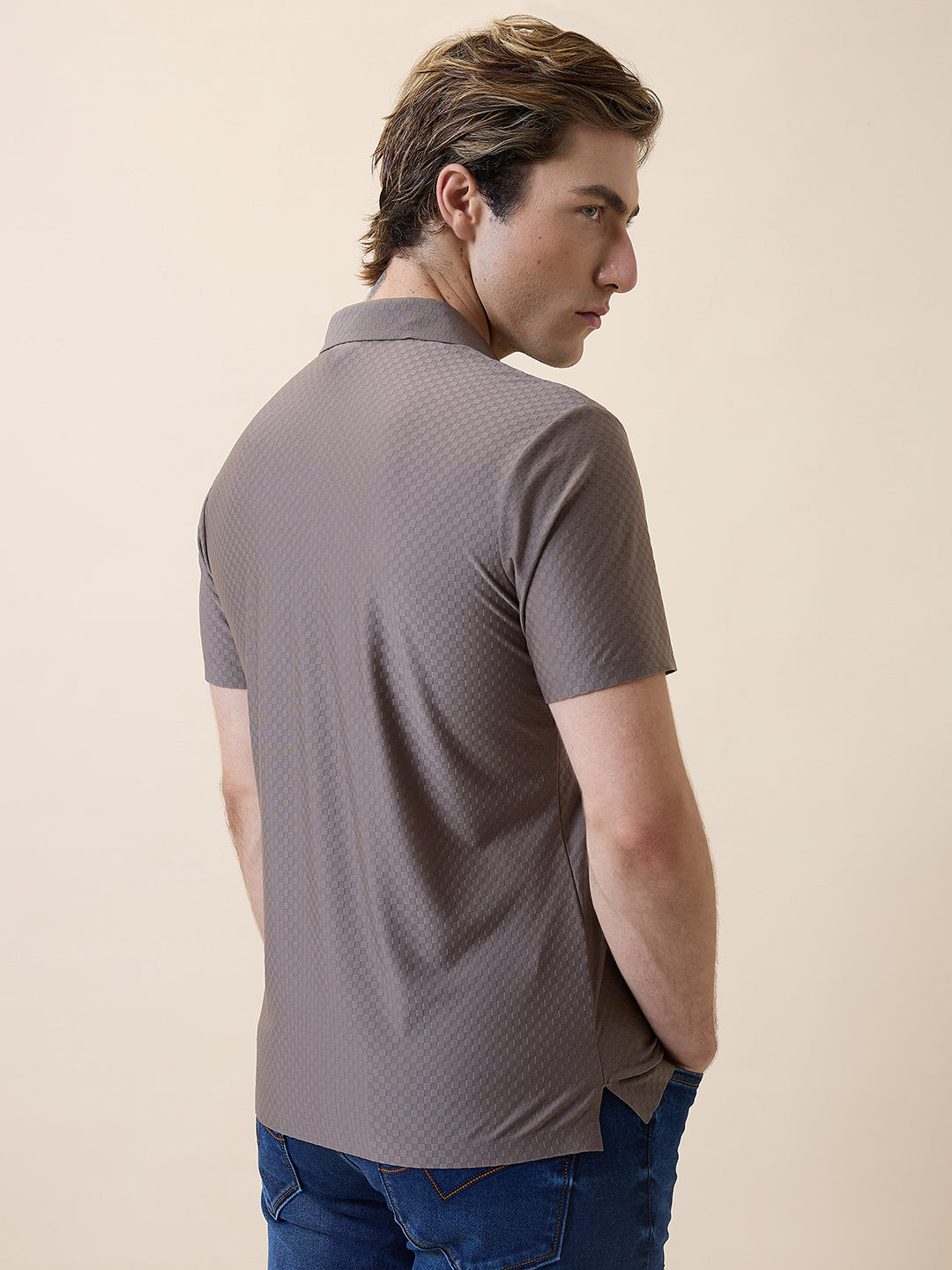 Men's Premium Solid Polo Collar Half Sleeves Regular Fit T-shirt