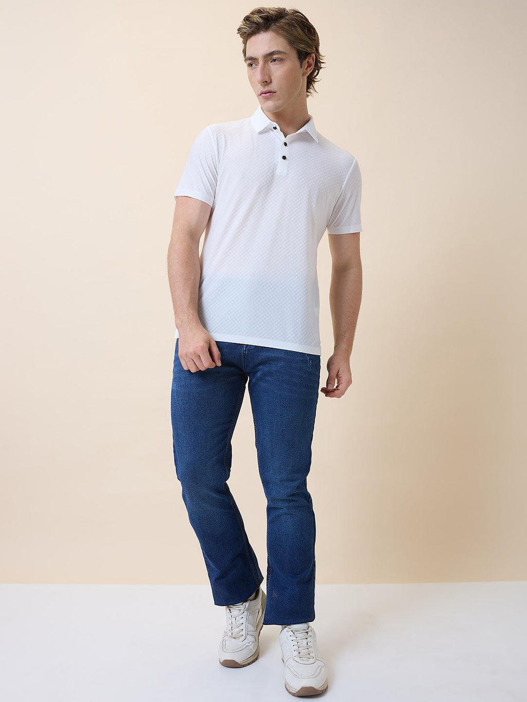 Men's Premium Solid Polo Collar Half Sleeves Regular Fit T-shirt