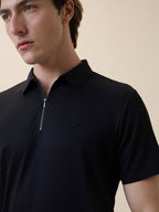 Men's Premium Solid Polo Collar Half Sleeves Regular Fit T-shirt