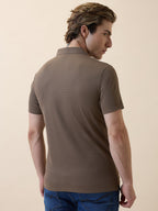 Men's Premium Solid Polo Collar Half Sleeves Regular Fit T-shirt