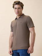 Men's Premium Solid Polo Collar Half Sleeves Regular Fit T-shirt