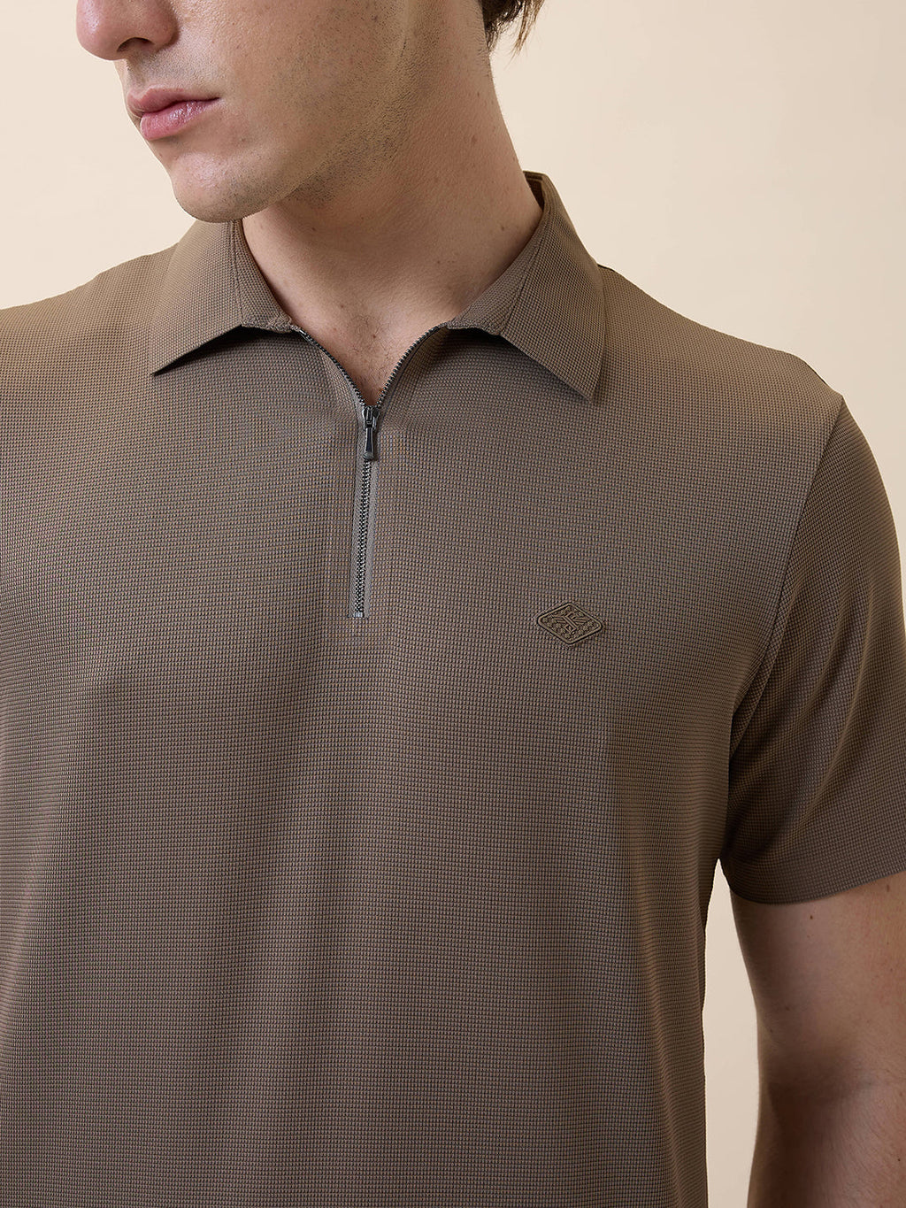 Men's Premium Solid Polo Collar Half Sleeves Regular Fit T-shirt