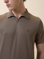 Men's Premium Solid Polo Collar Half Sleeves Regular Fit T-shirt