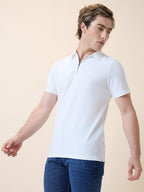 Men's Premium Solid Polo Collar Half Sleeves Regular Fit T-shirt