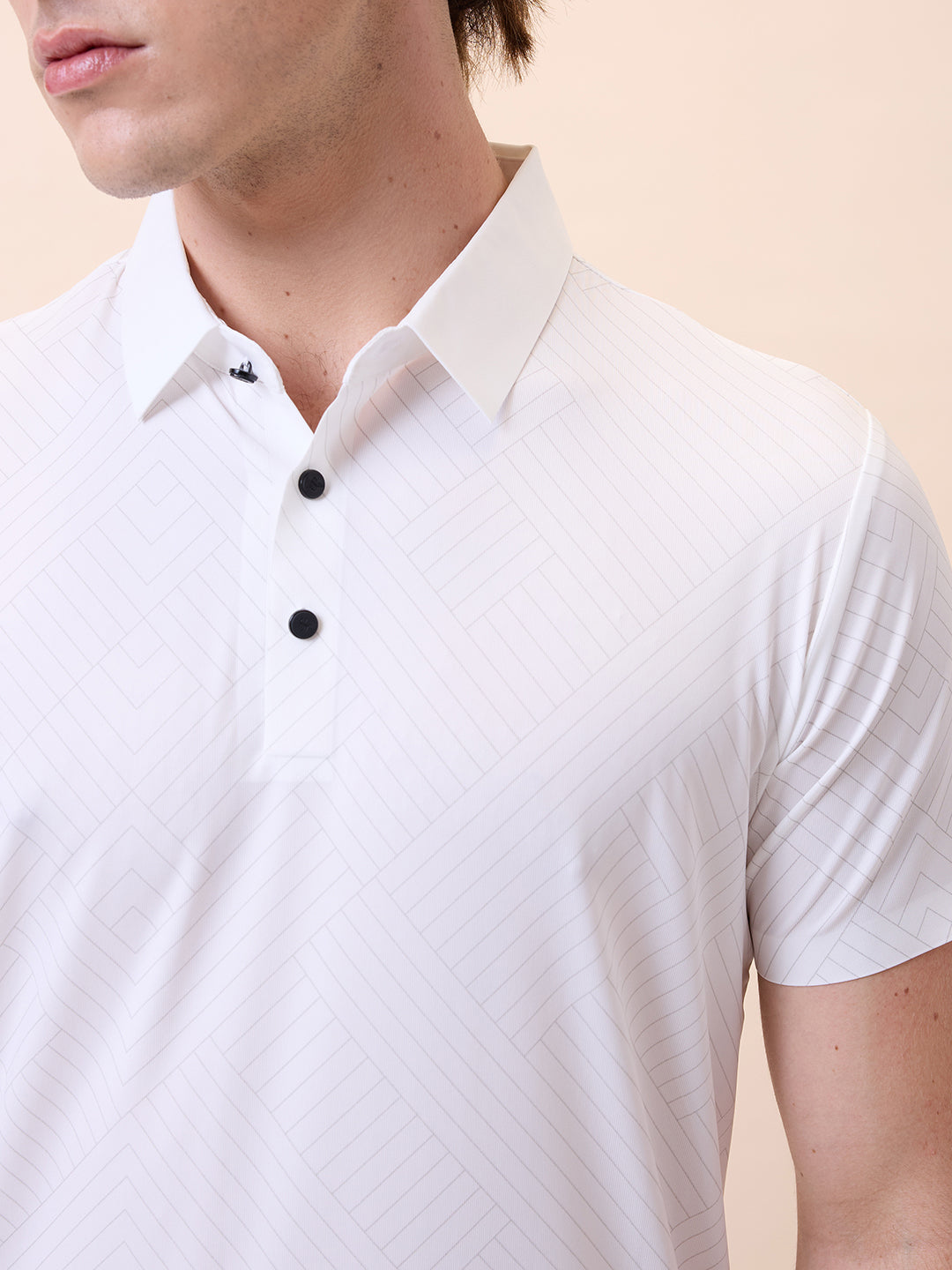Men's Premium Printed Polo Collar Half Sleeves Regular Fit T-shirt