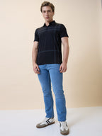 Men's Premium Printed Polo Collar Half Sleeves Regular Fit T-shirt