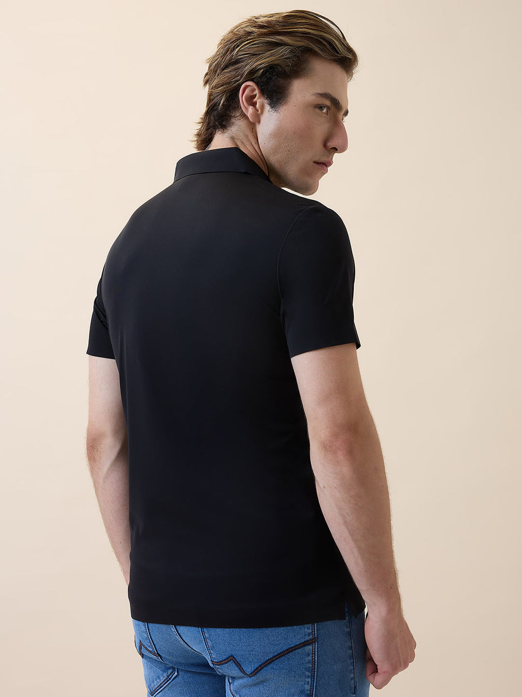 Men's Premium Printed Polo Collar Half Sleeves Regular Fit T-shirt