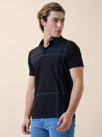 Men's Premium Printed Polo Collar Half Sleeves Regular Fit T-shirt
