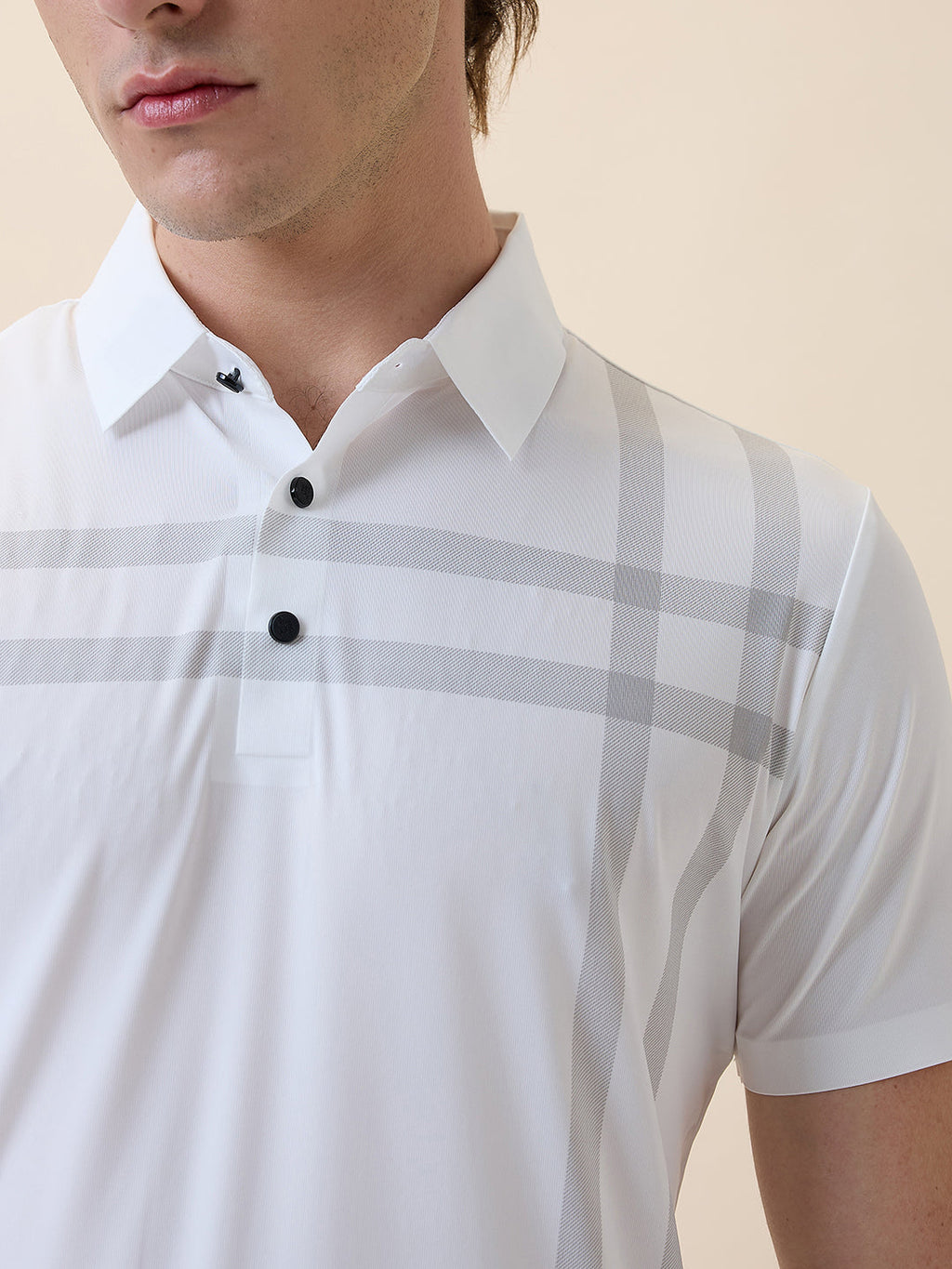 Men's Premium Printed Polo Collar Half Sleeves Regular Fit T-shirt