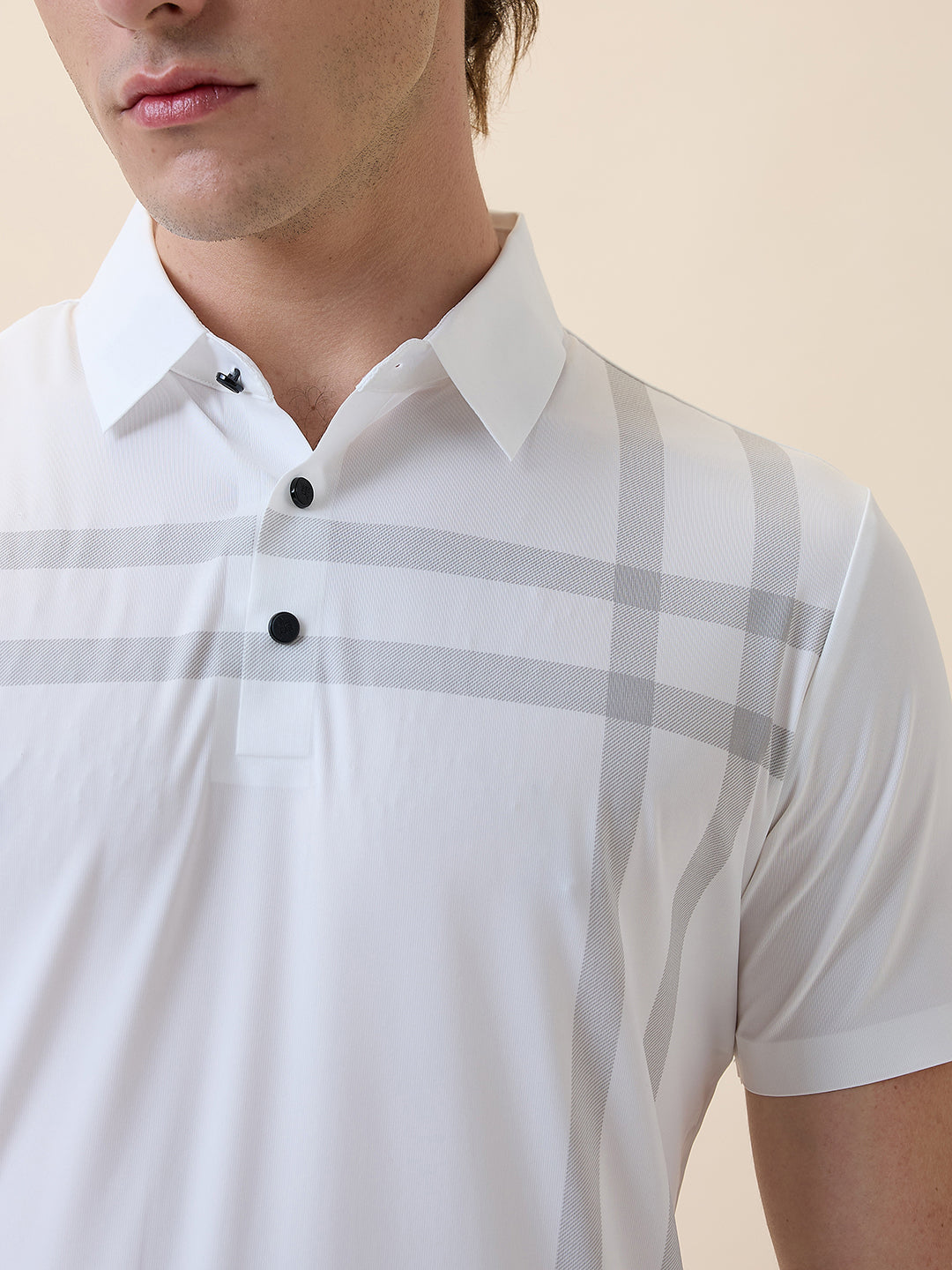 Men's Premium Printed Polo Collar Half Sleeves Regular Fit T-shirt