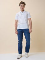 Men's Premium Printed Polo Collar Half Sleeves Regular Fit T-shirt