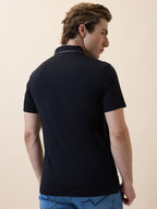 Men's Premium Solid Polo Collar Half Sleeves Regular Fit T-shirt