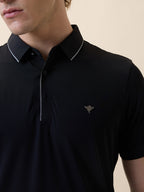 Men's Premium Solid Polo Collar Half Sleeves Regular Fit T-shirt