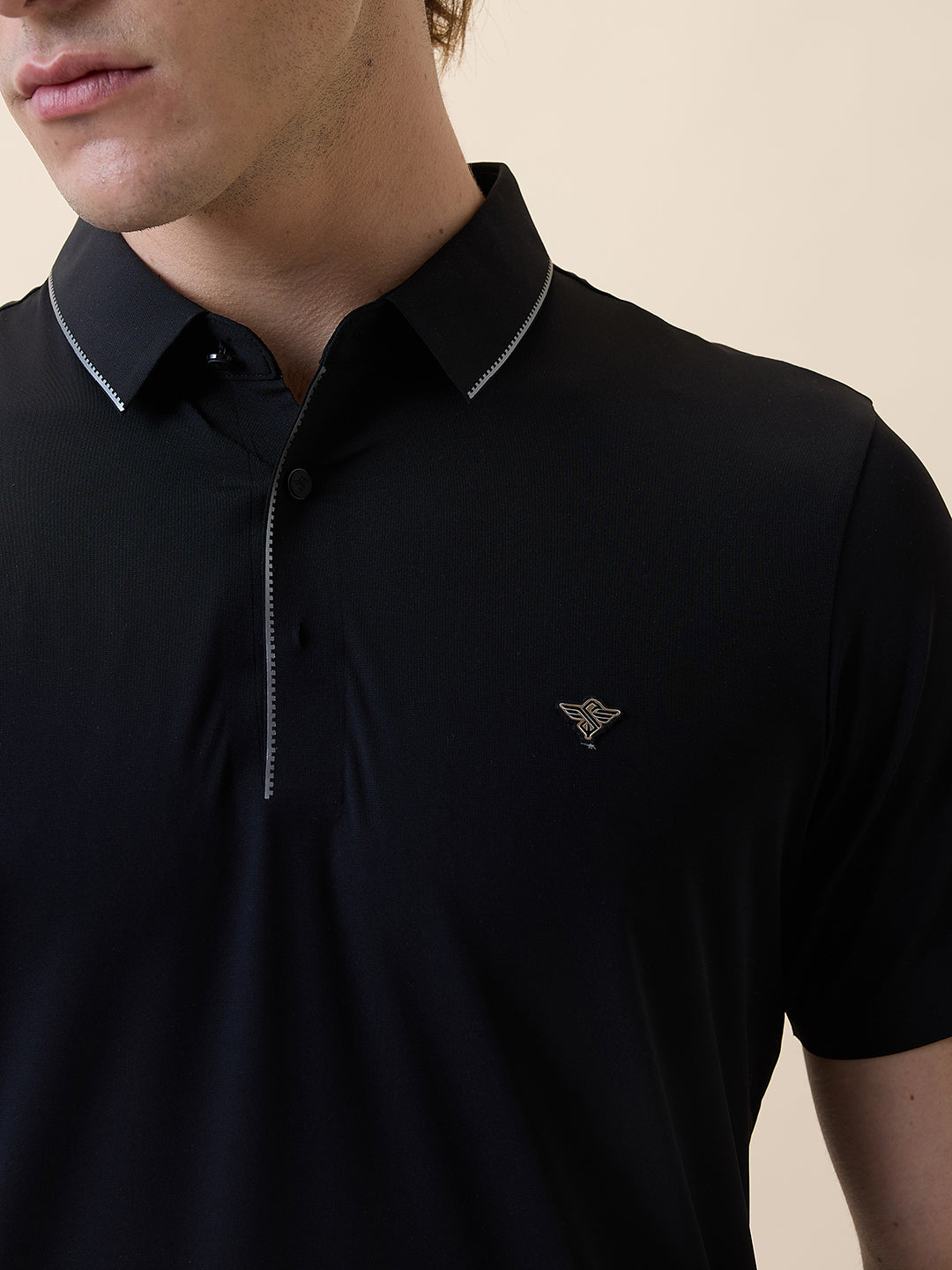 Men's Premium Solid Polo Collar Half Sleeves Regular Fit T-shirt