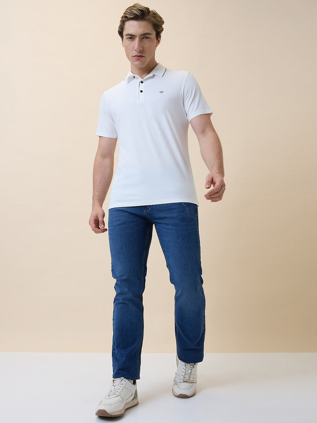 Men's Premium Solid Polo Collar Half Sleeves Regular Fit T-shirt