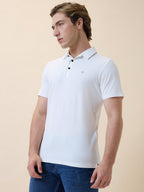 Men's Premium Solid Polo Collar Half Sleeves Regular Fit T-shirt