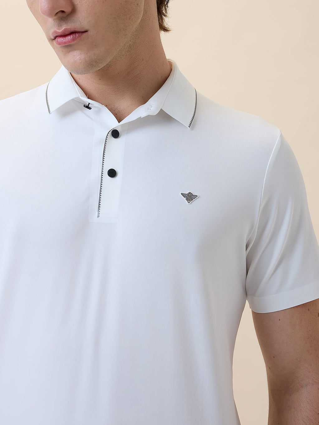 Men's Premium Solid Polo Collar Half Sleeves Regular Fit T-shirt