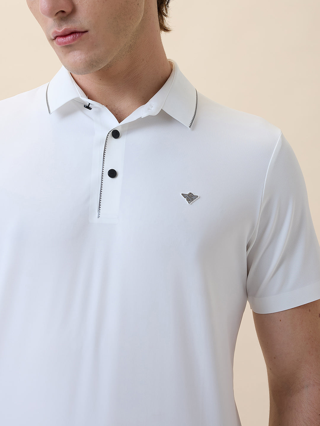 Men's Premium Solid Polo Collar Half Sleeves Regular Fit T-shirt