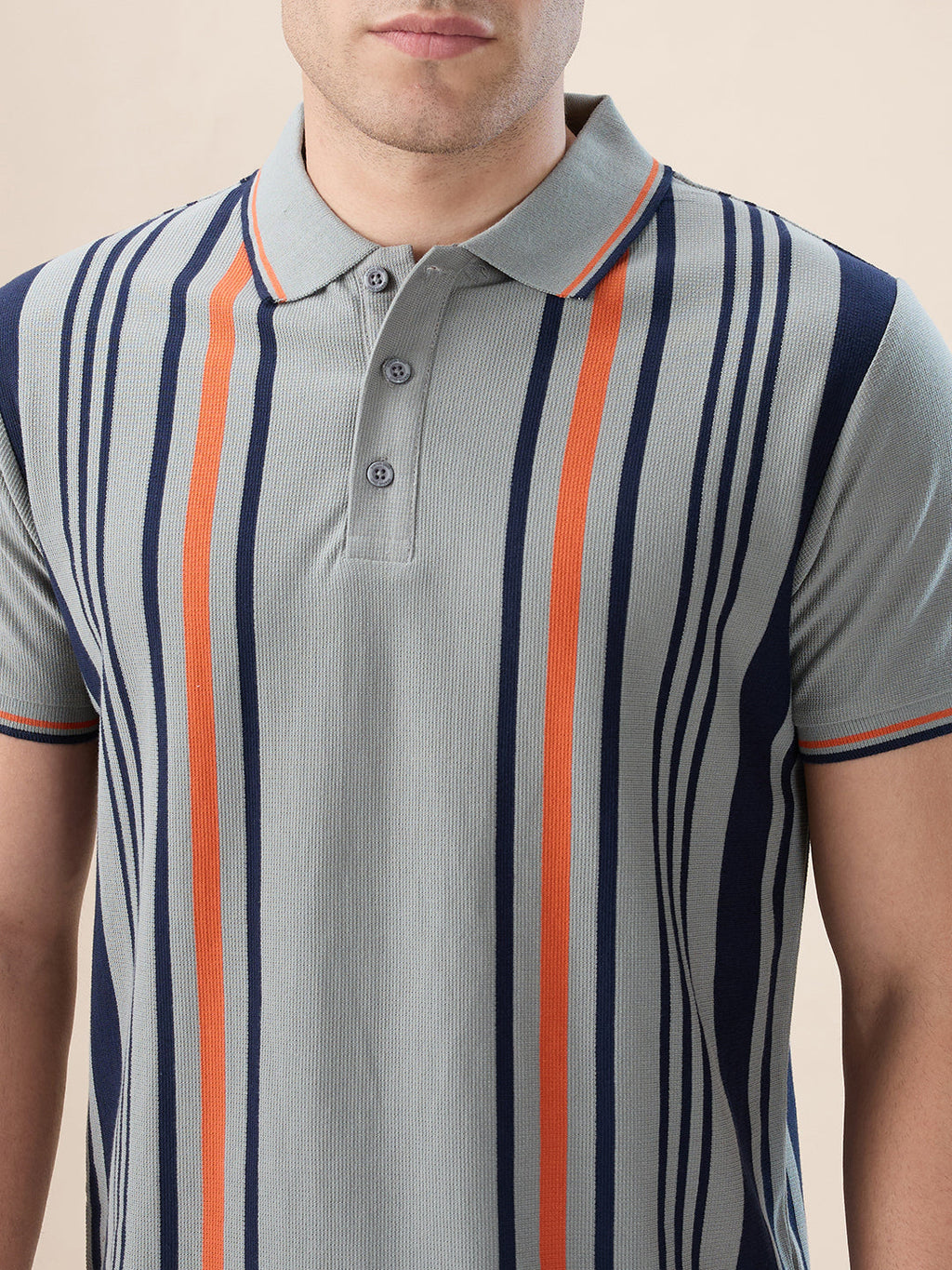 Sage Striped Polo