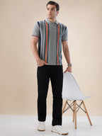 Sage Striped Polo