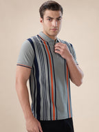 Sage Striped Polo