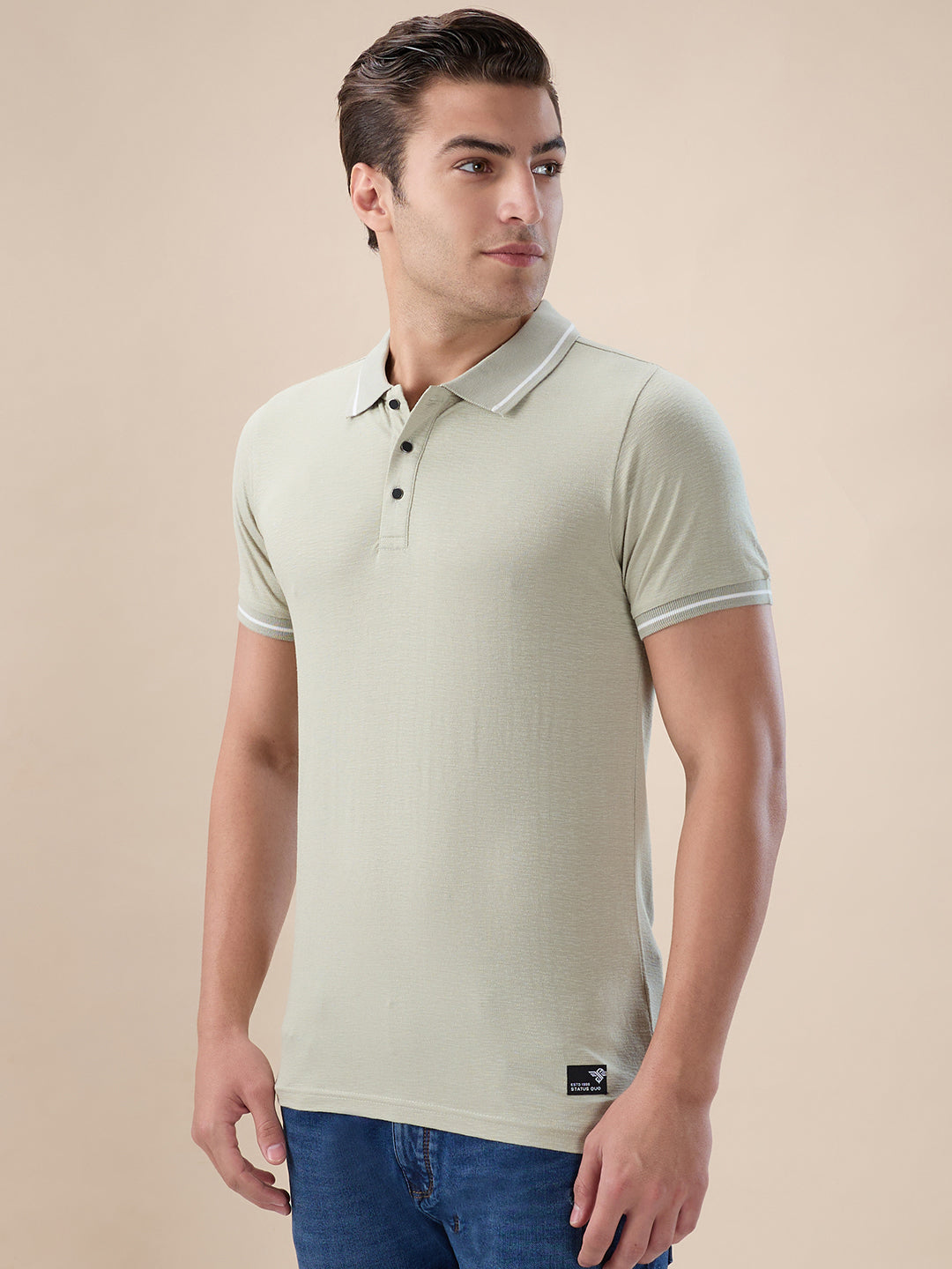 Sage Textured Regular Polo