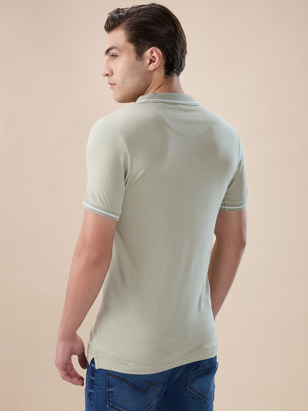 Sage Textured Regular Polo
