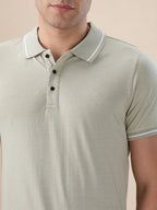 Sage Textured Regular Polo
