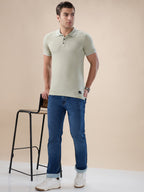 Sage Textured Regular Polo