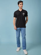 Men's Printed Polo Neck Half Sleeves T-shirts