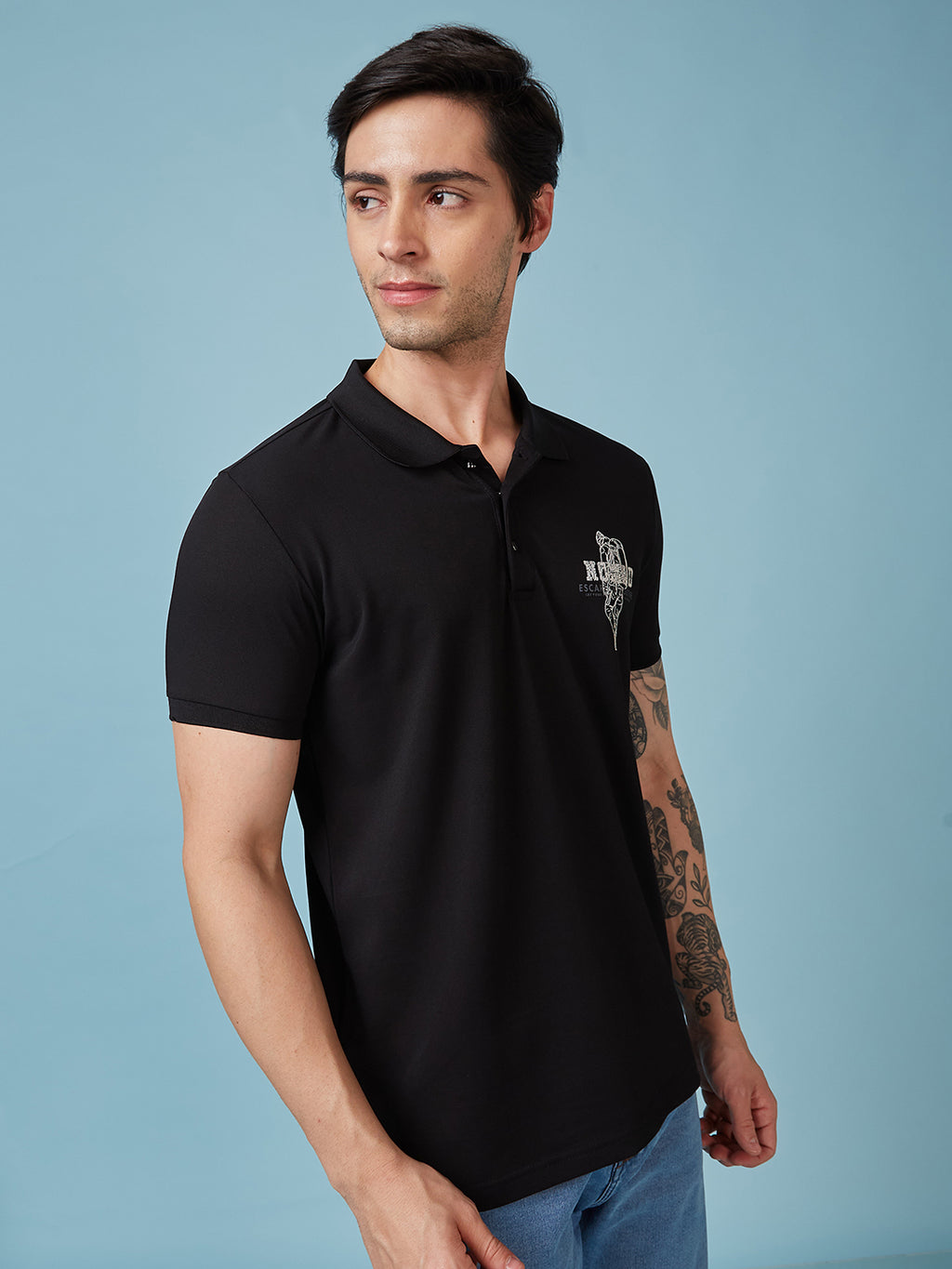 Men's Printed Polo Neck Half Sleeves T-shirts