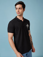Men's Printed Polo Neck Half Sleeves T-shirts