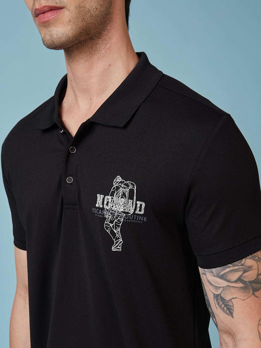 Men's Printed Polo Neck Half Sleeves T-shirts