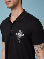 Men's Printed Polo Neck Half Sleeves T-shirts