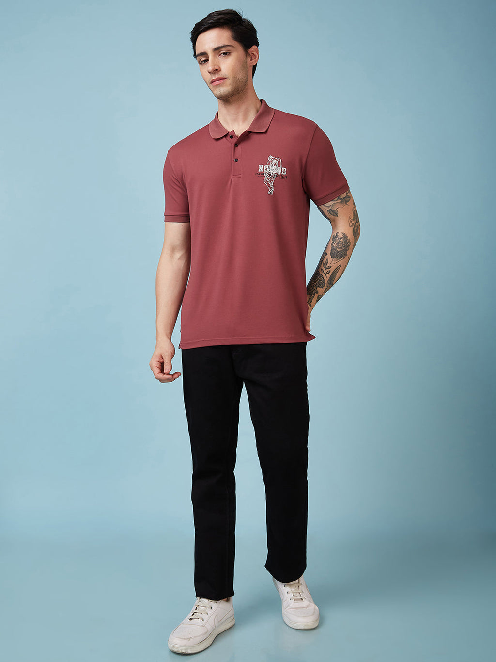 Men's Printed Polo Neck Half Sleeves T-shirts