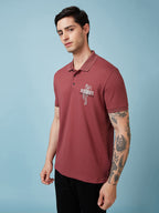 Men's Printed Polo Neck Half Sleeves T-shirts