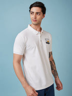 Men's Printed Polo Neck Half Sleeves T-shirt